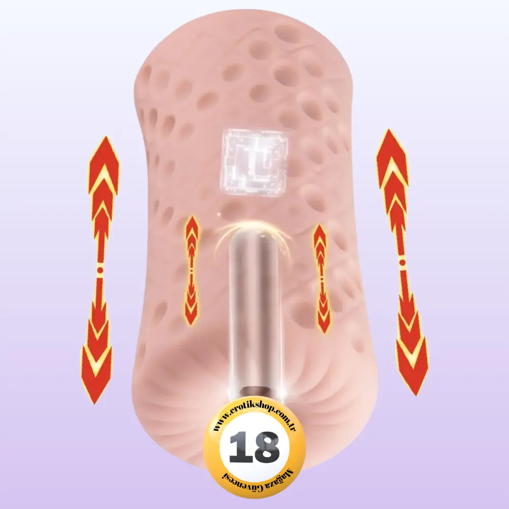 Shequ No.2 White Vagina İleri Geri Hareketli Vajina Masturbator SQ-MAT60137