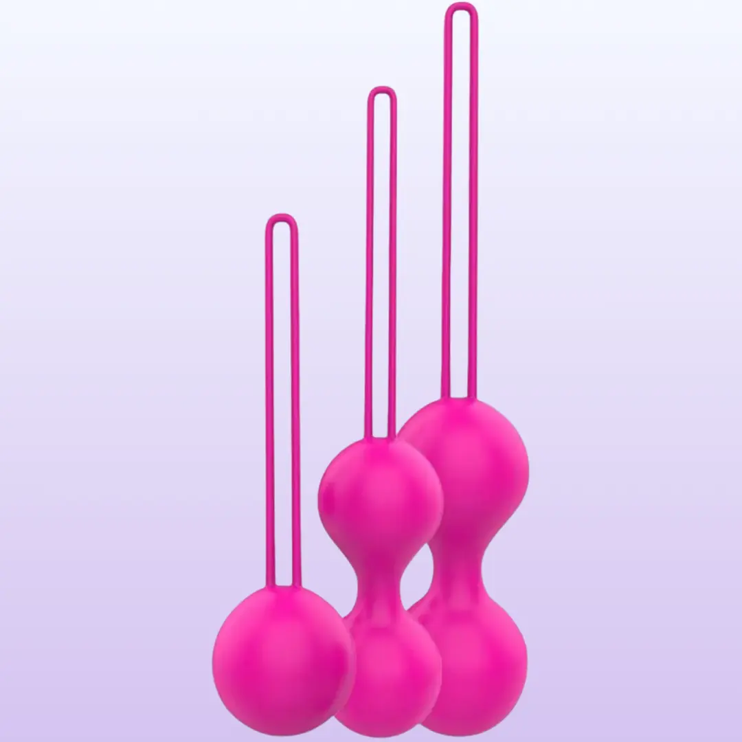 The Balls Exercisers Metal Ağırlıklı Kegel Egzersiz Topu Set-Pink