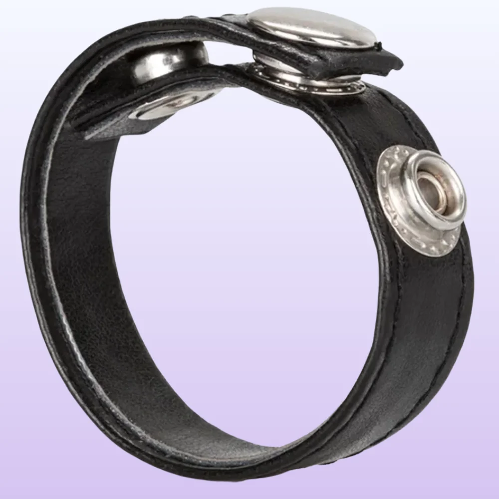 Calexotics Leather 3-Snap Ring Deri Penis Halkası