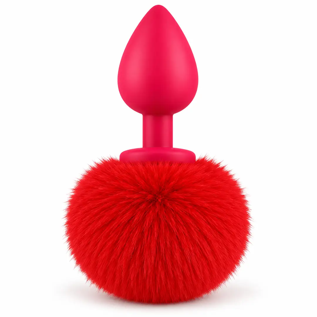 The Anal Fantasy Luxury Pink Silicone Bunny Tail Red Kuyruklu Anal Plug