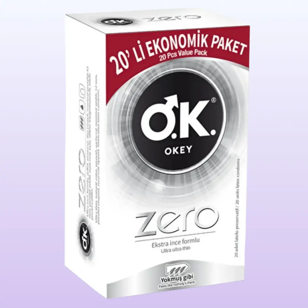 Okey Zero Ekstra İnce 20'li Paket Prezervatif Kondom
