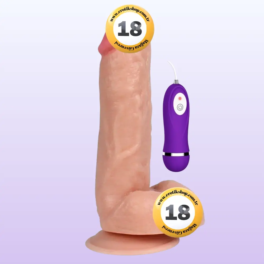 Shequ Vibrating Dildo Kassadin 18 cm Titreşimli Realistik Penis SQ-WBC10029-V