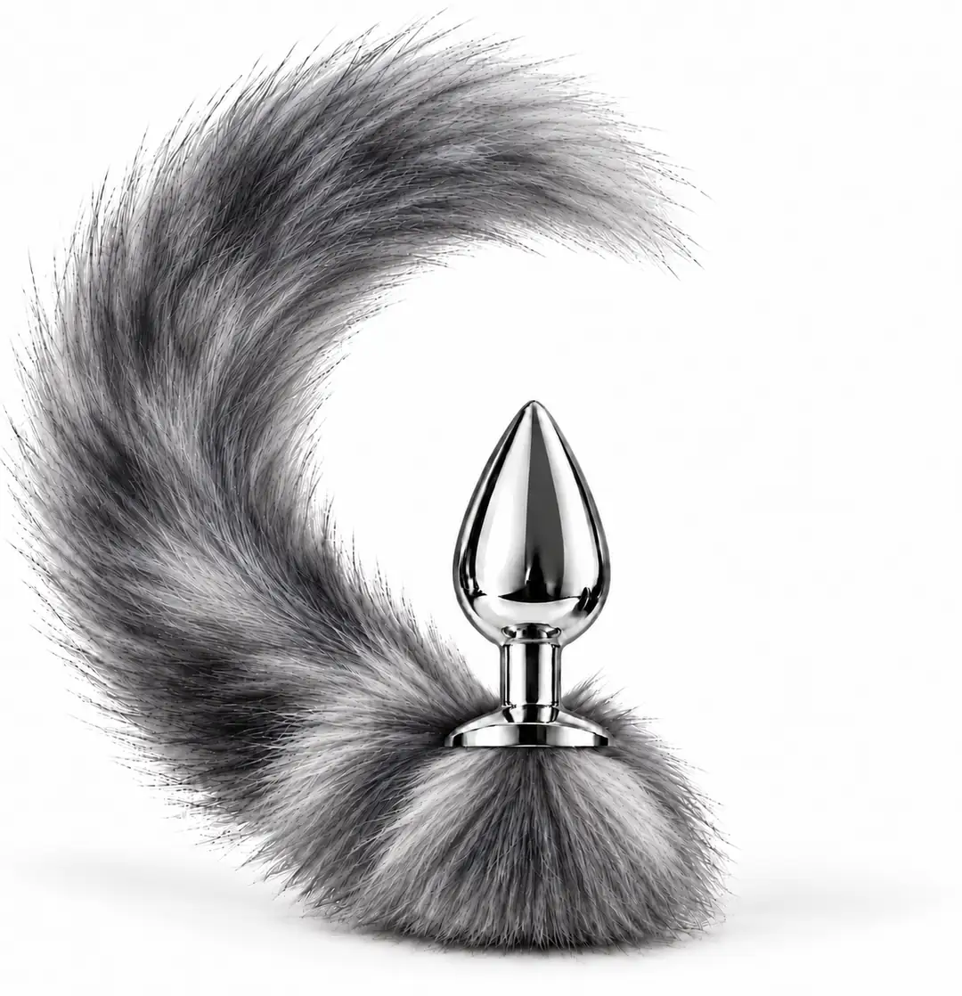 The Anal Fantasy Tail Tilki Kuyruklu Metal Anal Plug – Ash Grey