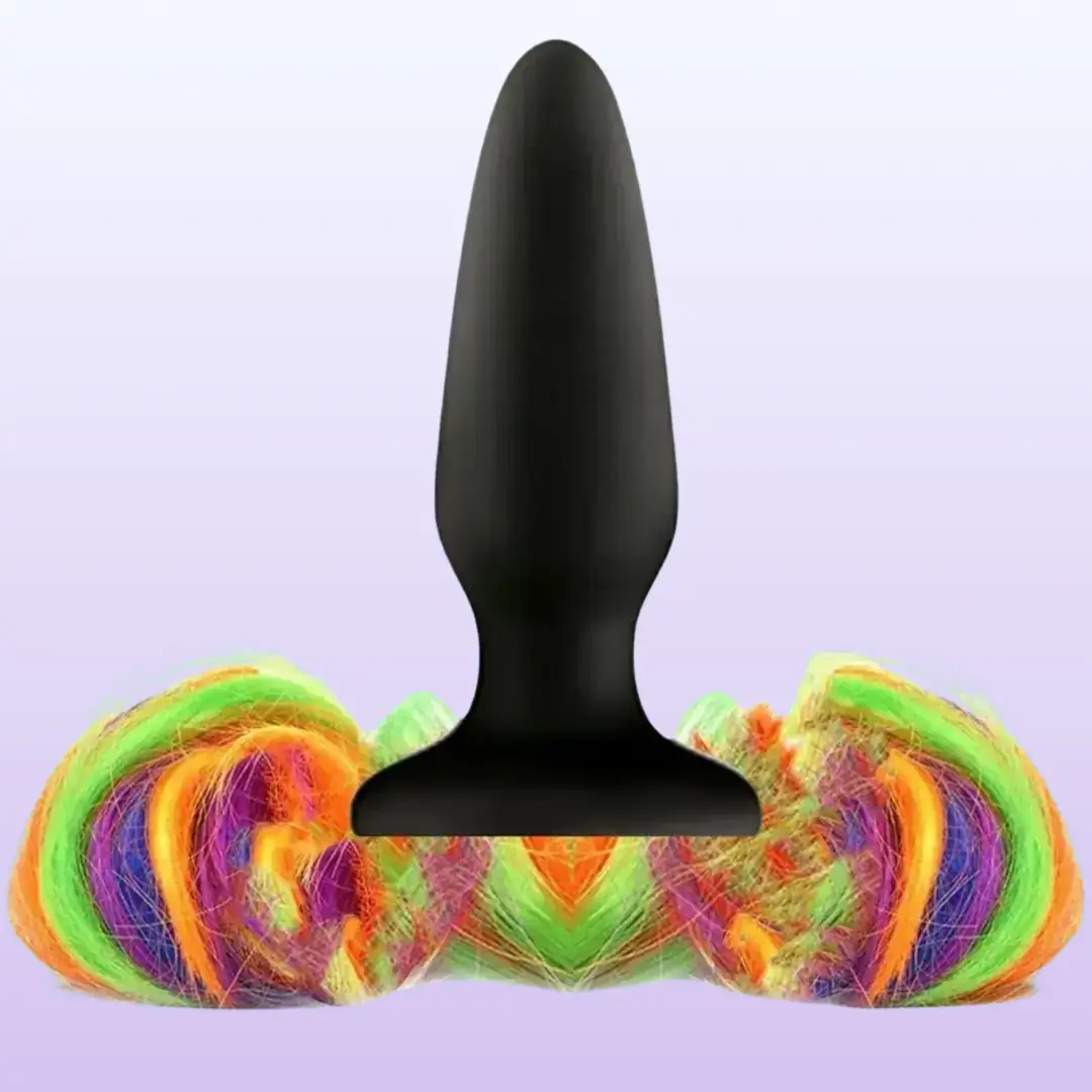 Ns Novelties Unicorn Tails Kuyruklu Silikon Plug-Black