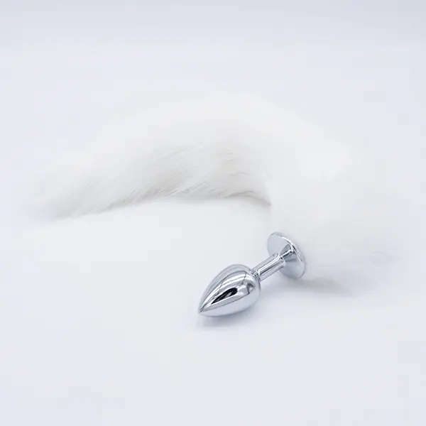 The Anal Fantasy Tail Kuyruklu Metal Anal Plug-White