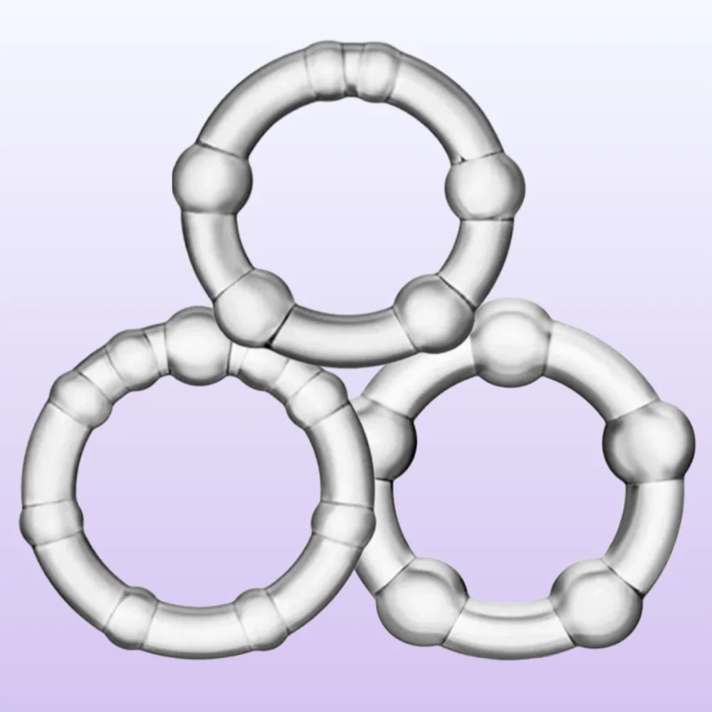 Lovetoy Power Plus Triple Beaded Penis Halkası Seti LV343002