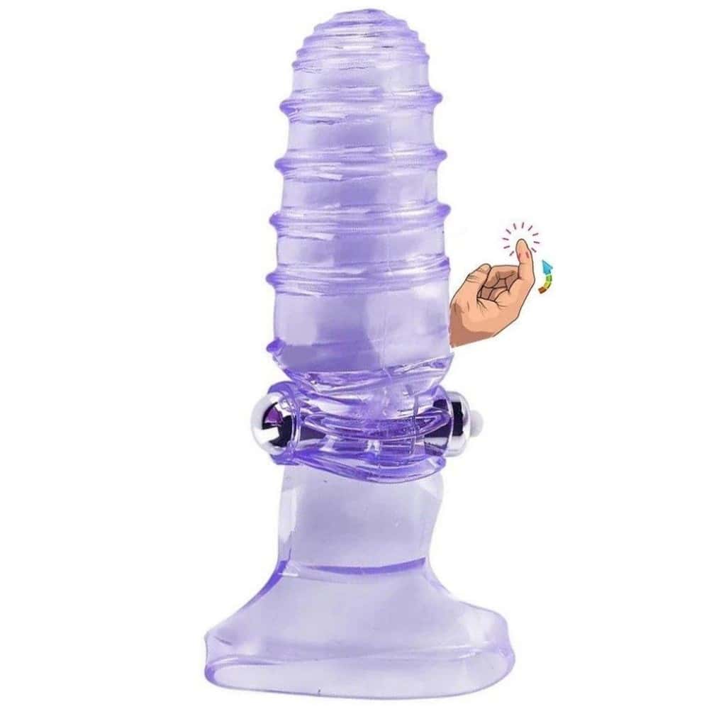 The Finger Sleeve Vibe G-Stimulant 10 Mod Parmak Vibratör-Purple
