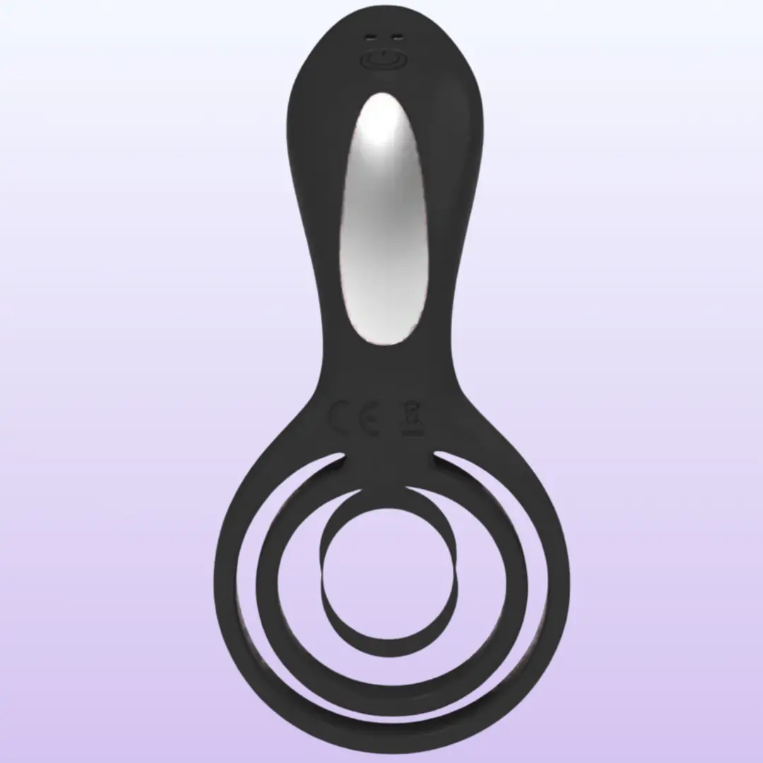 The Cock Ring Clitoral Stimulation Penis Kafesi & Penis Halkası-Black