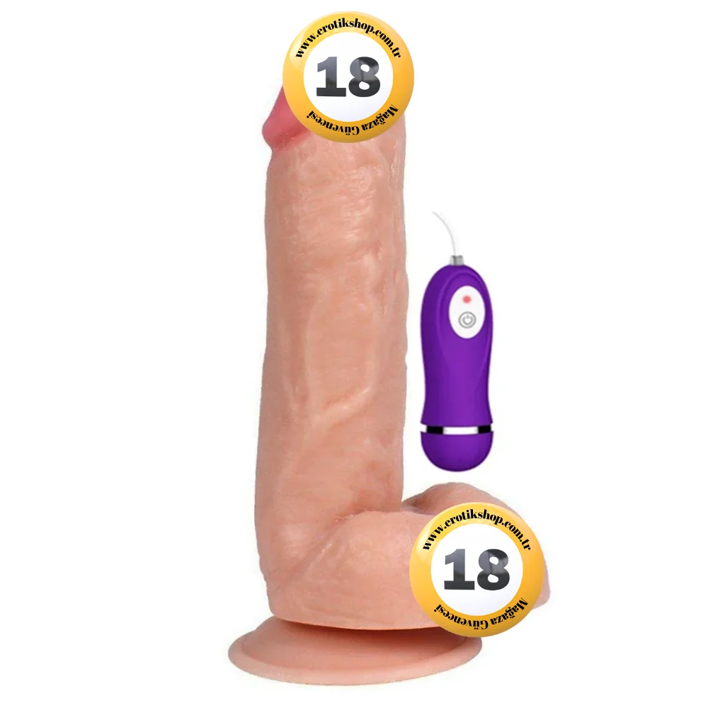 Shequ Vibrating Dildo Kassadin 18 cm Titreşimli Realistik Penis SQ-WBC10029-V