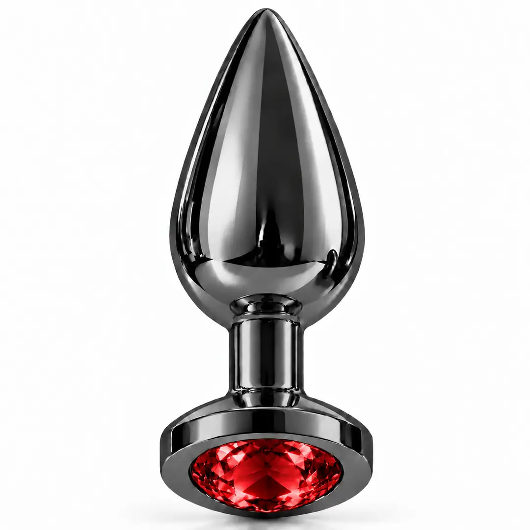 The Anal Fantasy Kırmızı Taşlı Lüks Çelik Anal Plug – Small