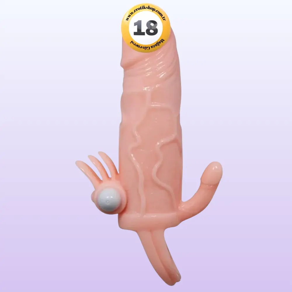 Baile Brave Man Penis Sleeve Klitoral ve Anal Uyarıcılı Titreşimli Penis Kılıfı B1208