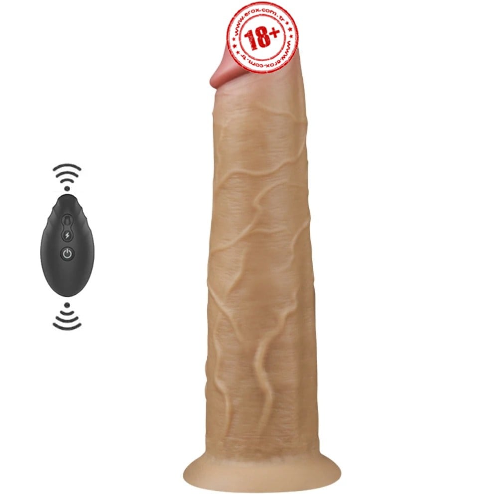 Lovetoy Dual Layered Platinum Silicone 25.3 Cm Titreşimli Realistik Penis