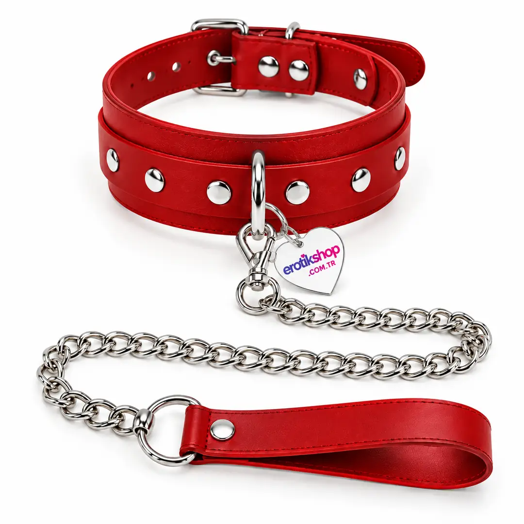 The Fetish Fantasy Series Collar Fetiş Boyun Tasması-Kırmızı