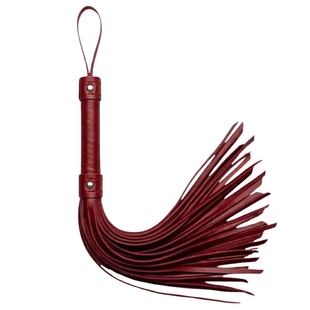 The Fetish Flogger Enoix Püsküllü Kırbaç-Kırmızı