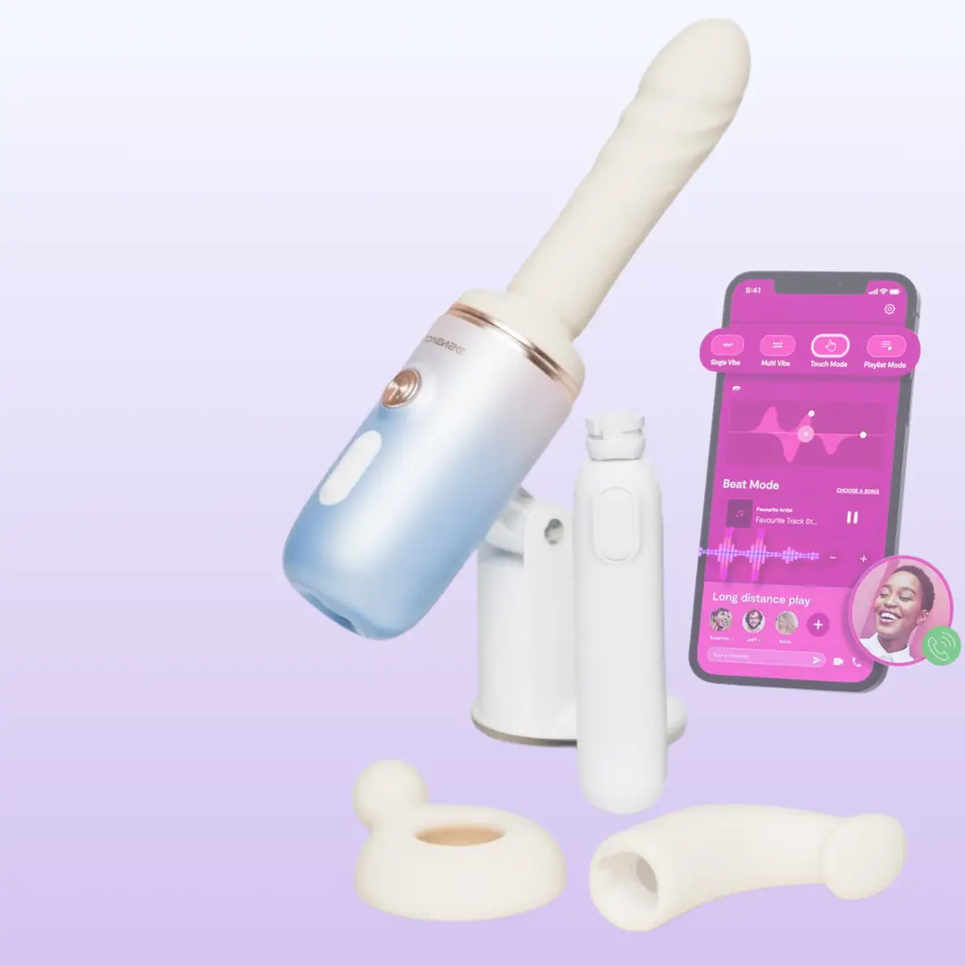 Lovense Spinel Telefon Kontrollü Ultra Yüksek Hızlı İleri Geri Hareketli Dildo