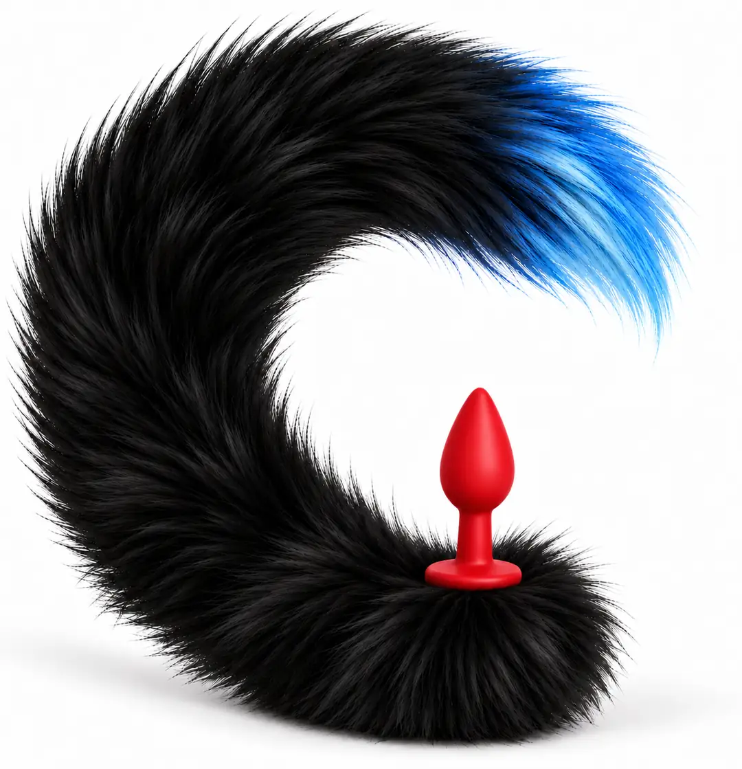 The Anal Fantasy Kuyruklu Silikon Anal Plug-Red