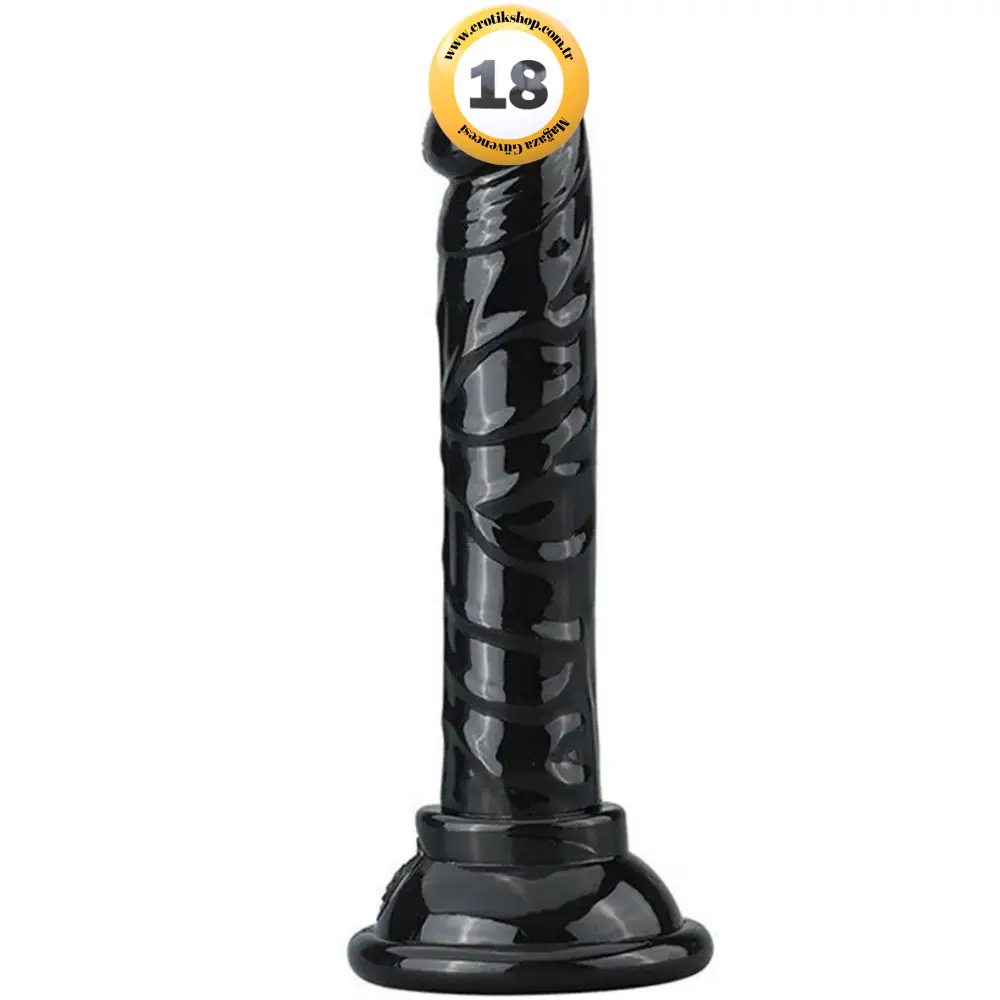 The Dick Jelly Silicone 14.5 cm Anal ve Vajinal Realistik Penis-Black