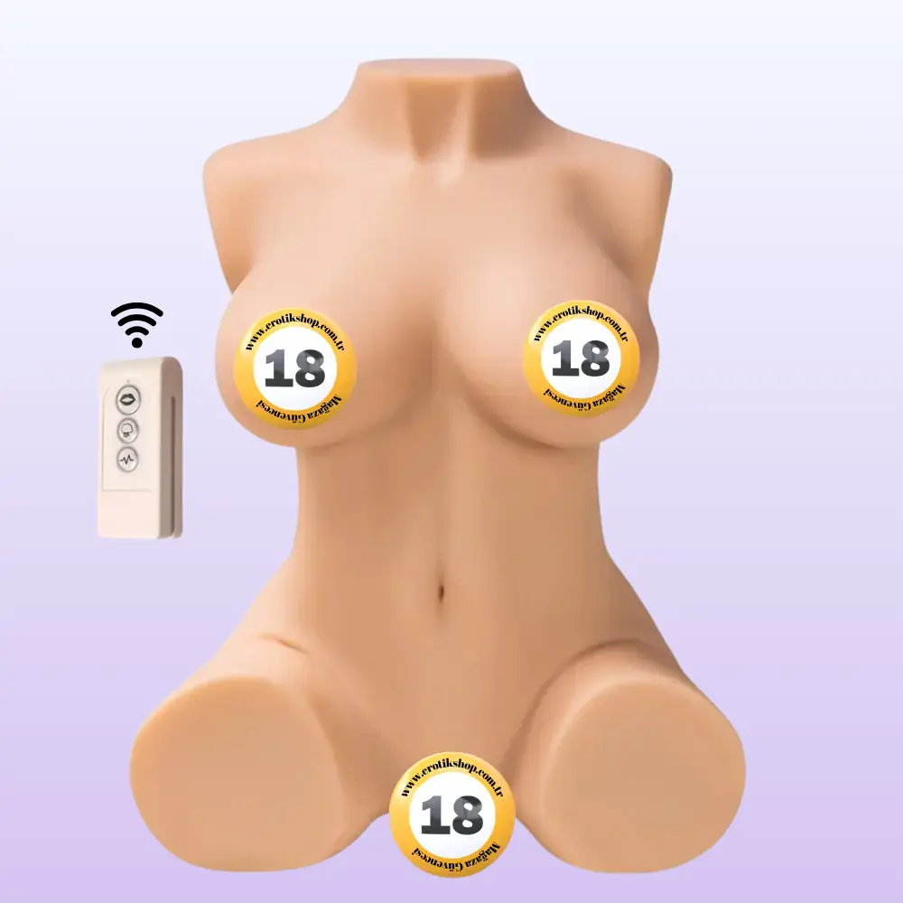 Shequ Britney Emişli ve Titreşimli Yarım Vücut Masturbator SQ-MAS20028