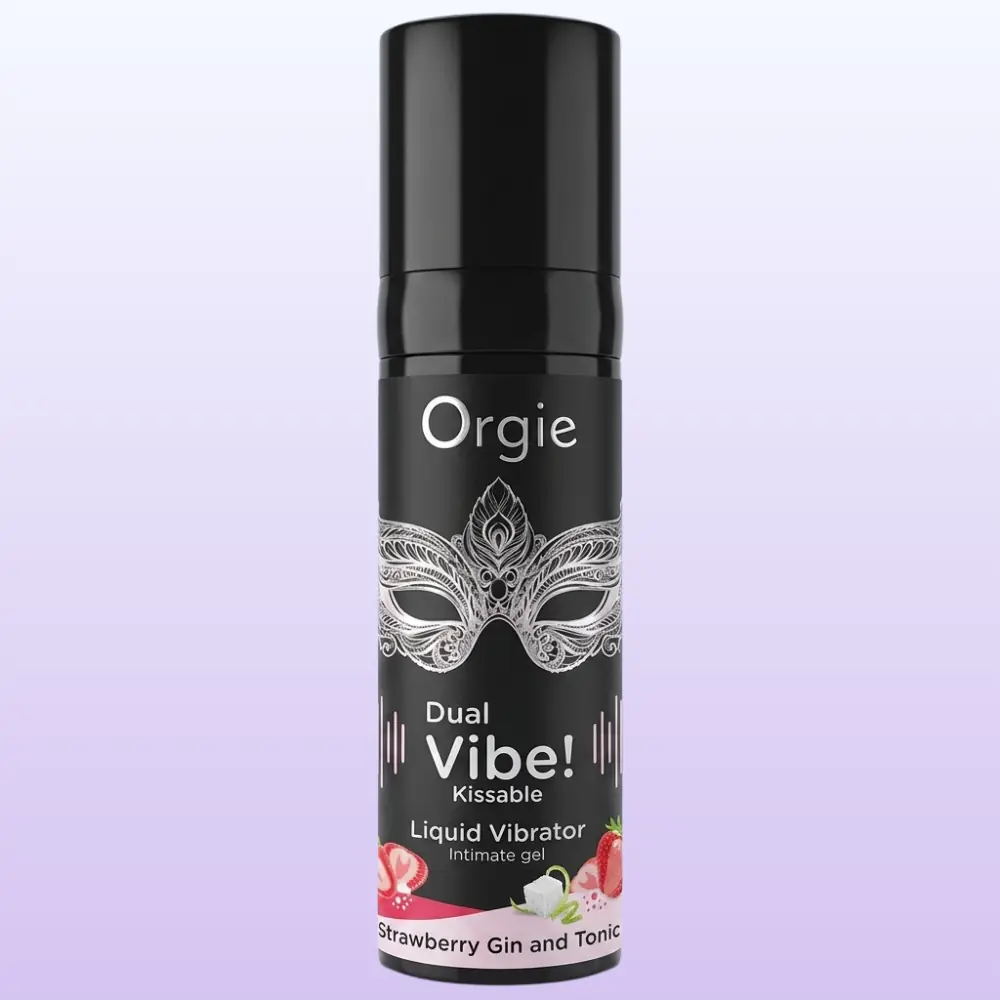Orgie Dual Vibe Çilek Aromalı Öpülebilir Likid Vibratör 15 Ml.