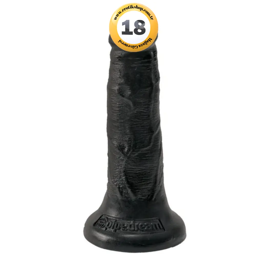 Pipedream King Cock 5'' Testissiz Realistik Dildo - Black