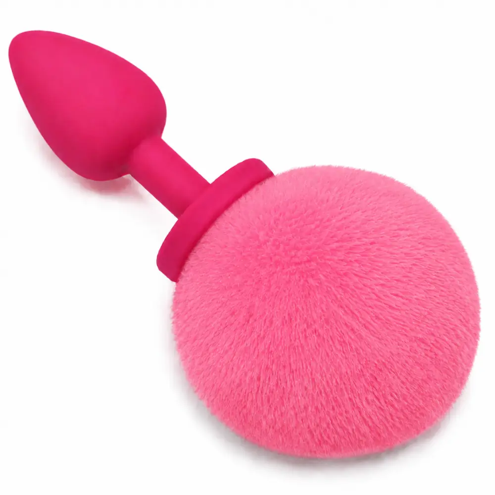 The Anal Fantasy Luxury Pink Silicone Bunny Tail Rose Kuyruklu Anal Plug