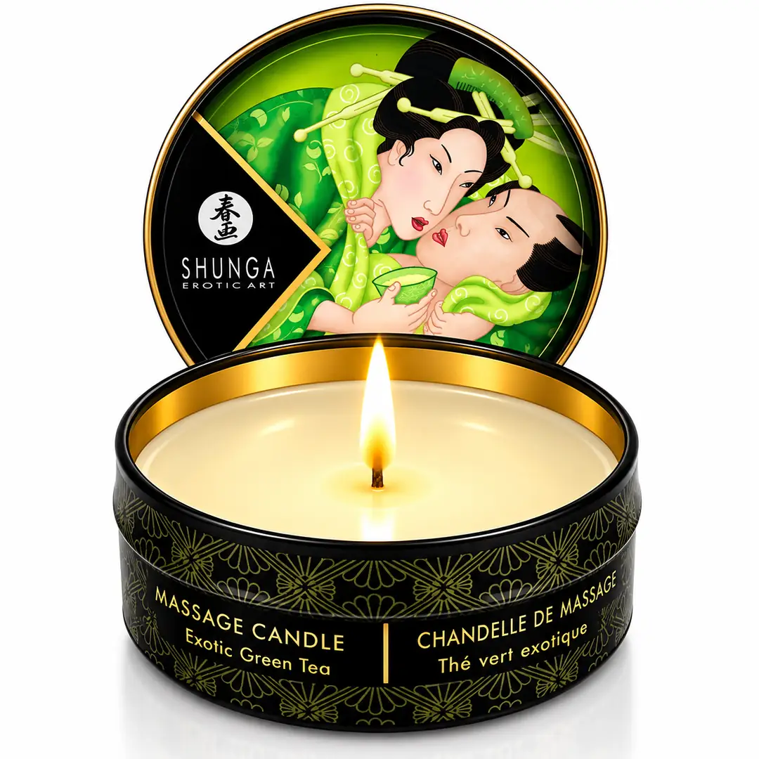 Shunga Mini Massage Candle Exotic Green Tea 30 ml – Yeşil Çay Aromalı Erotik Masaj Mumu