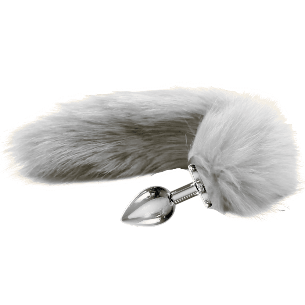 The Anal Fantasy Tail Kuyruklu Metal Anal Plug-White