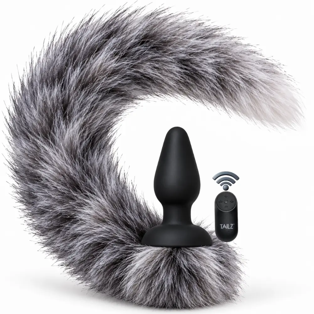 Xr Tailz Waggerz Grey Titreşimli Uzaktan Kumandalı Kuyruklu Anal Plug