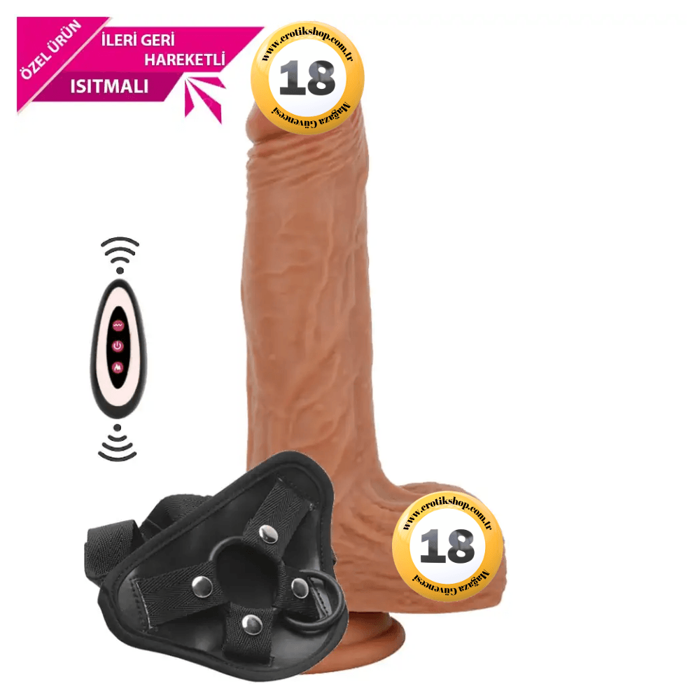 Marcelo Natural Dildo 22 Cm İleri Geri Hareketli Kemerli Realistik Penis