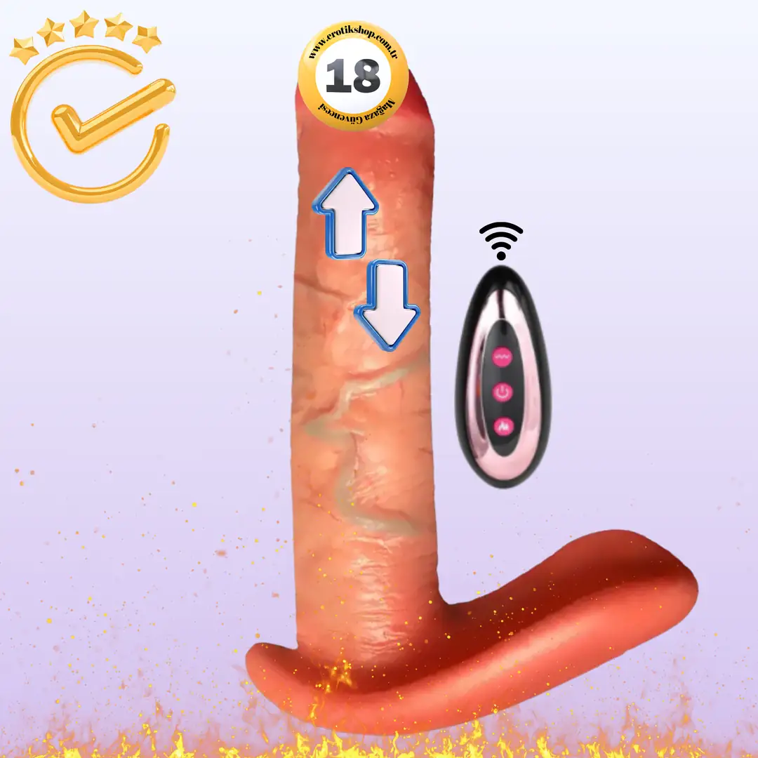 The Dick 4 İn 1 Isıtmalı Hareketli ve Uzaktan Kumandalı Realistik Vibratör