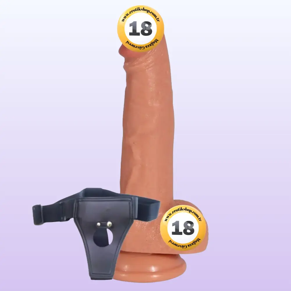 Shequ Archie Natural Çift Katmanlı 21 Cm Kemerli Realistik Penis