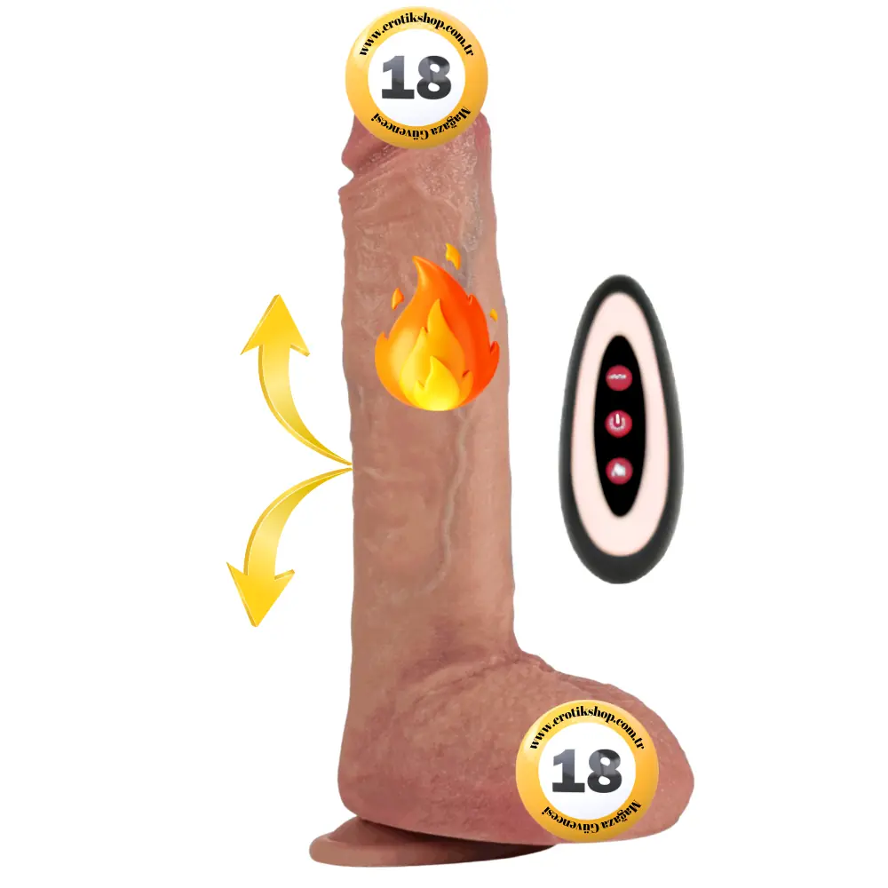 The Dick İleri Geri Hareketli ve Isıtmalı Dildo