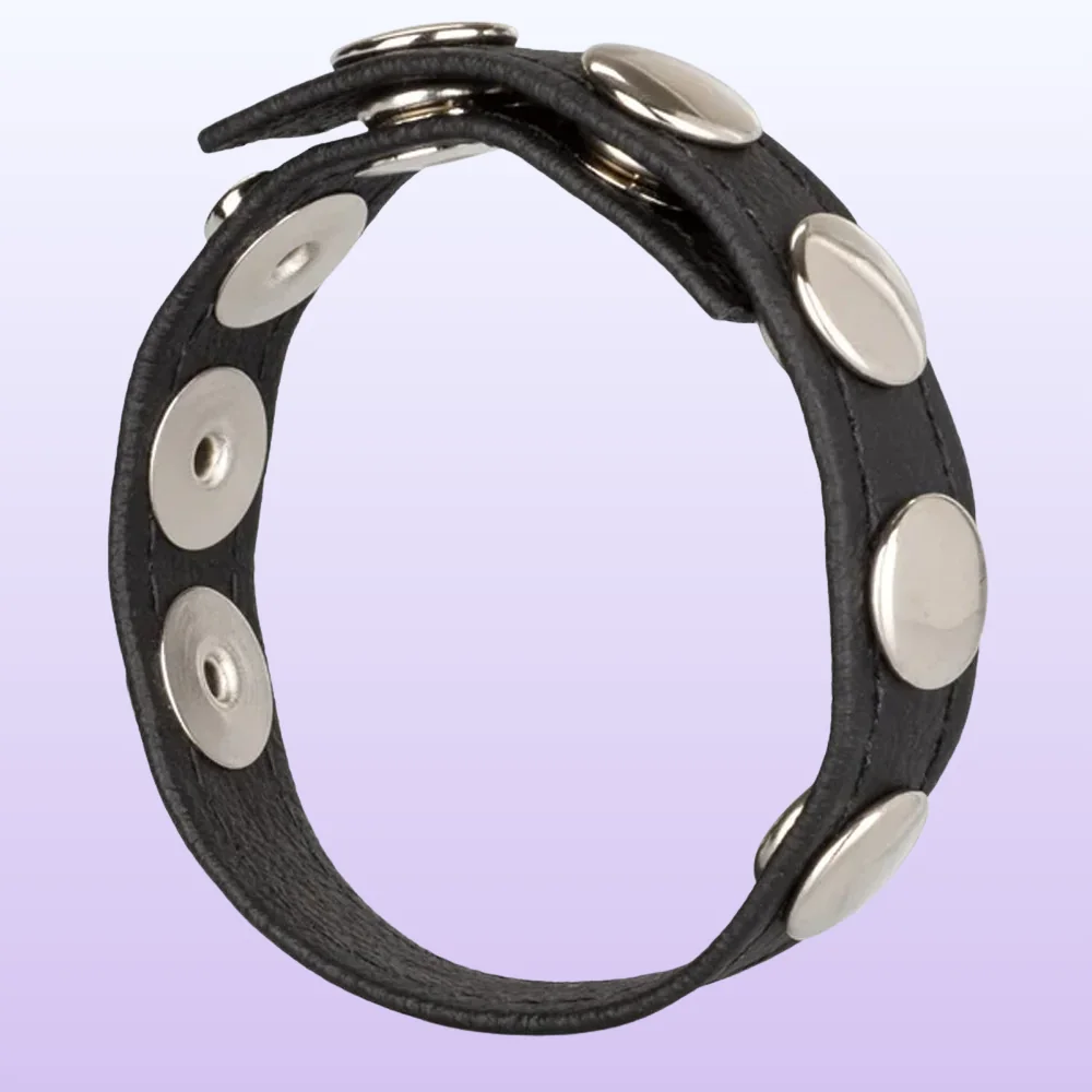 Calexotics Leather Multi-Snap Ring Deri Penis Halkası