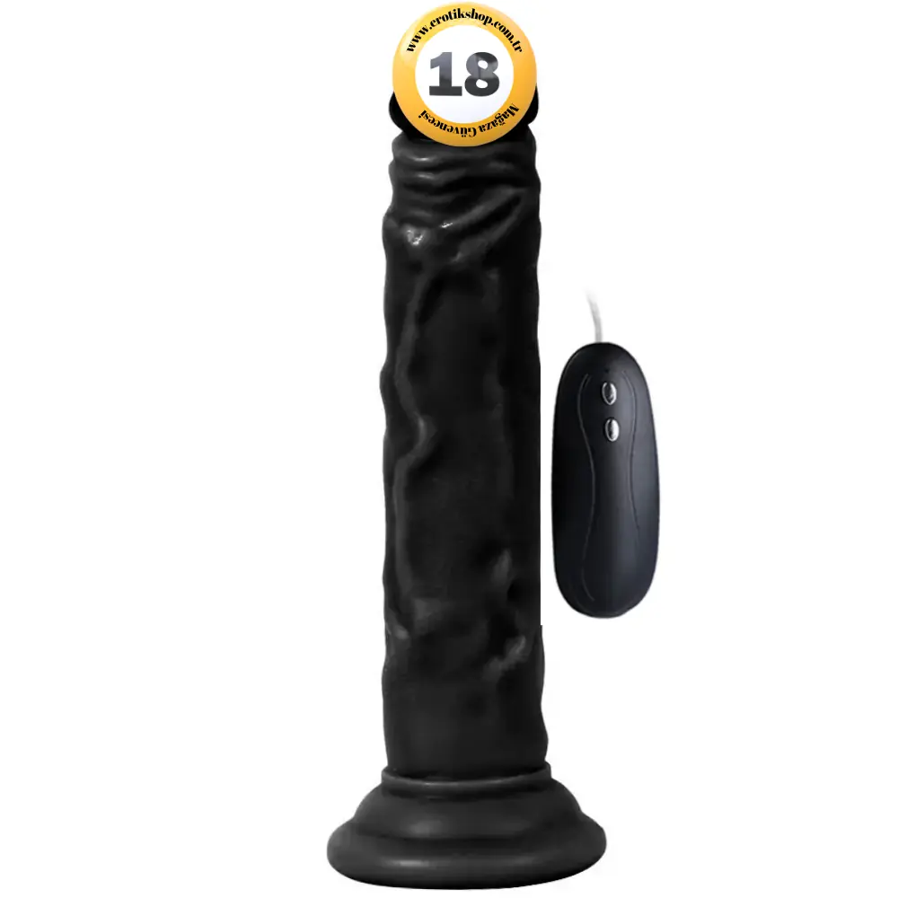 Xise Dildo Series Naturo 18.5 cm Titreşimli Realistik Penis XS-WBC10024-Black