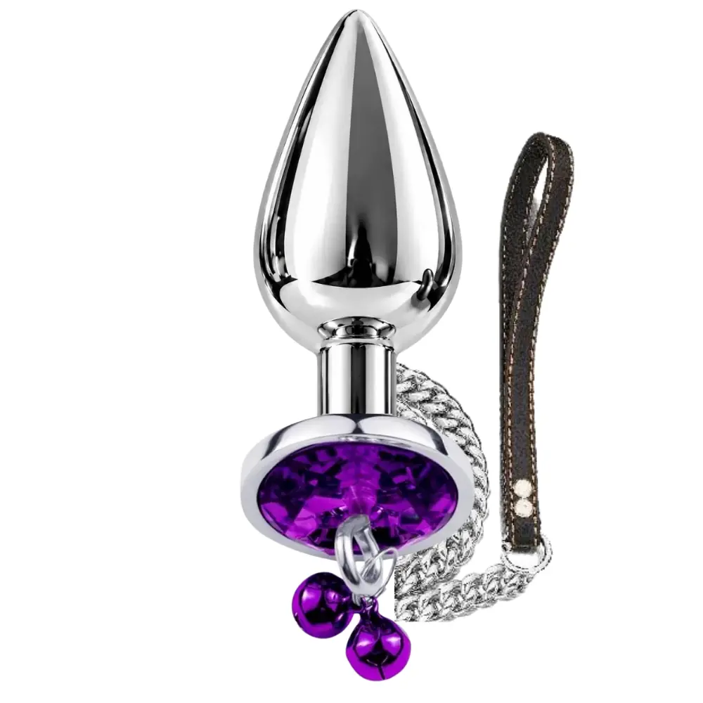 The Anal Fantasy Asslock Tasmalı Metal Anal Plug-Small