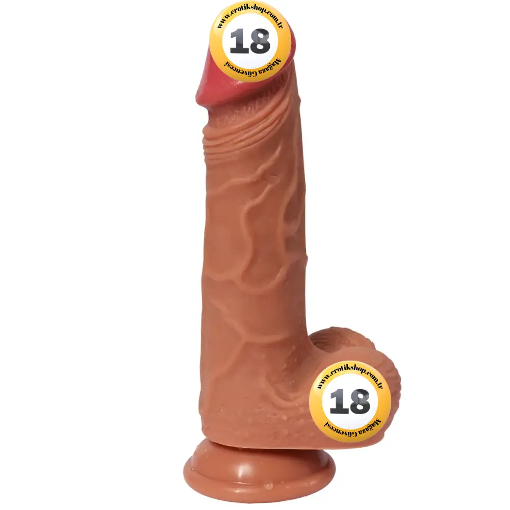 Shequ Dildo Series Hansen Natural Doku 21 Cm Titreşimli Realistik Penis