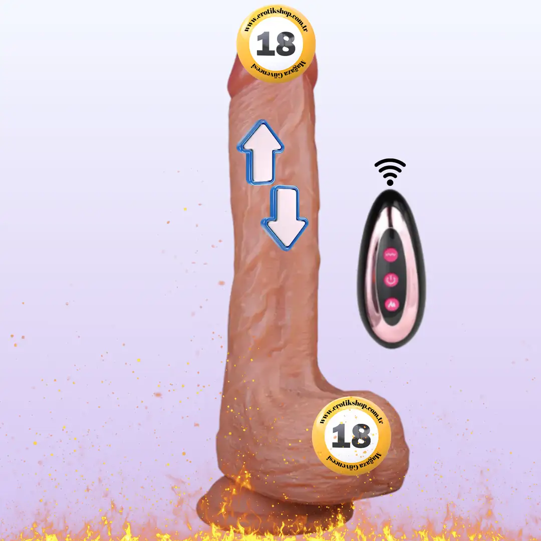 The Dick İleri Geri Hareketli ve Isıtmalı Dildo
