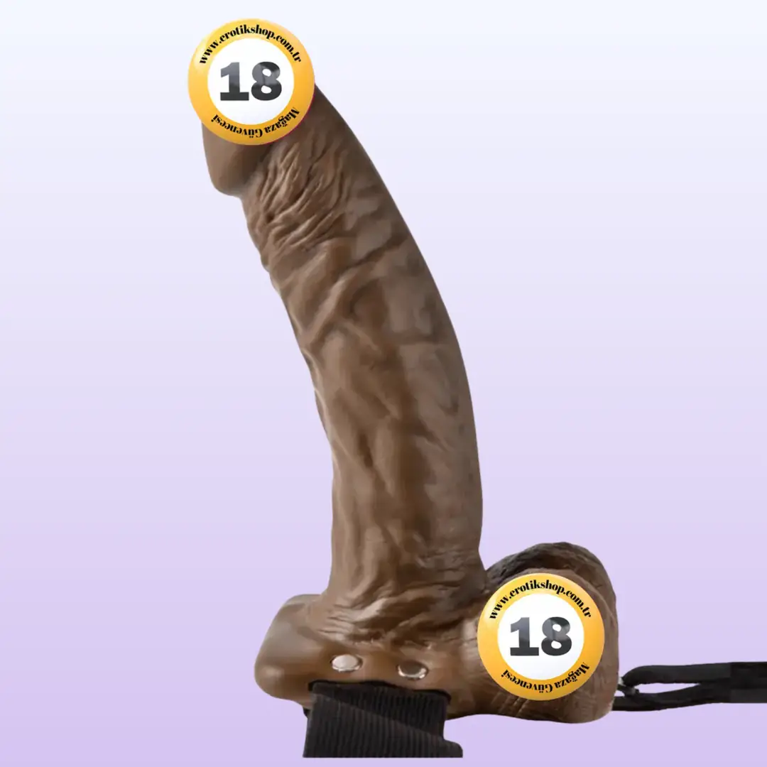 Pipedream Fetish Fantasy Series 23 Cm Hollow Strap-On With Balls Kemerli İçi Boş Penis