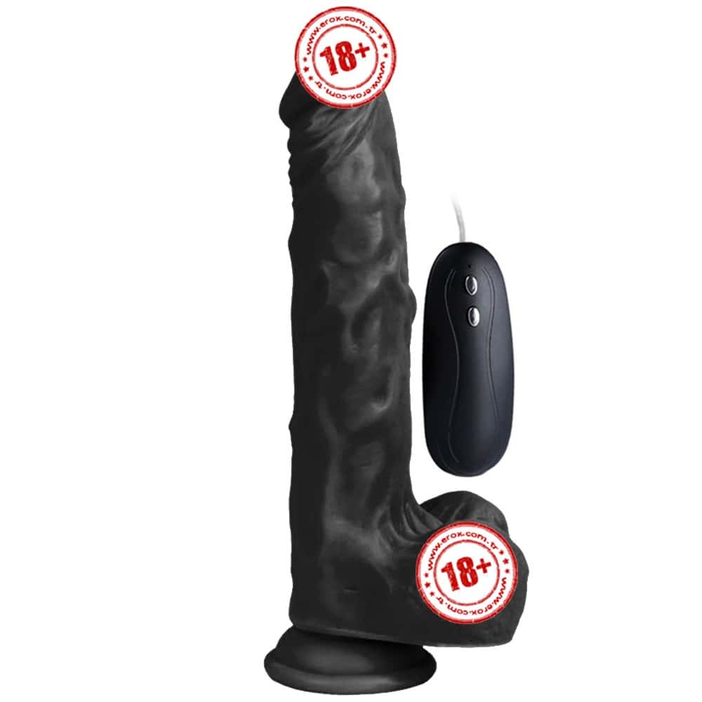 Xise Dildo Series Victory Hero 24 cm Titreşimli Realistik Penis XS-WBC10005-Black