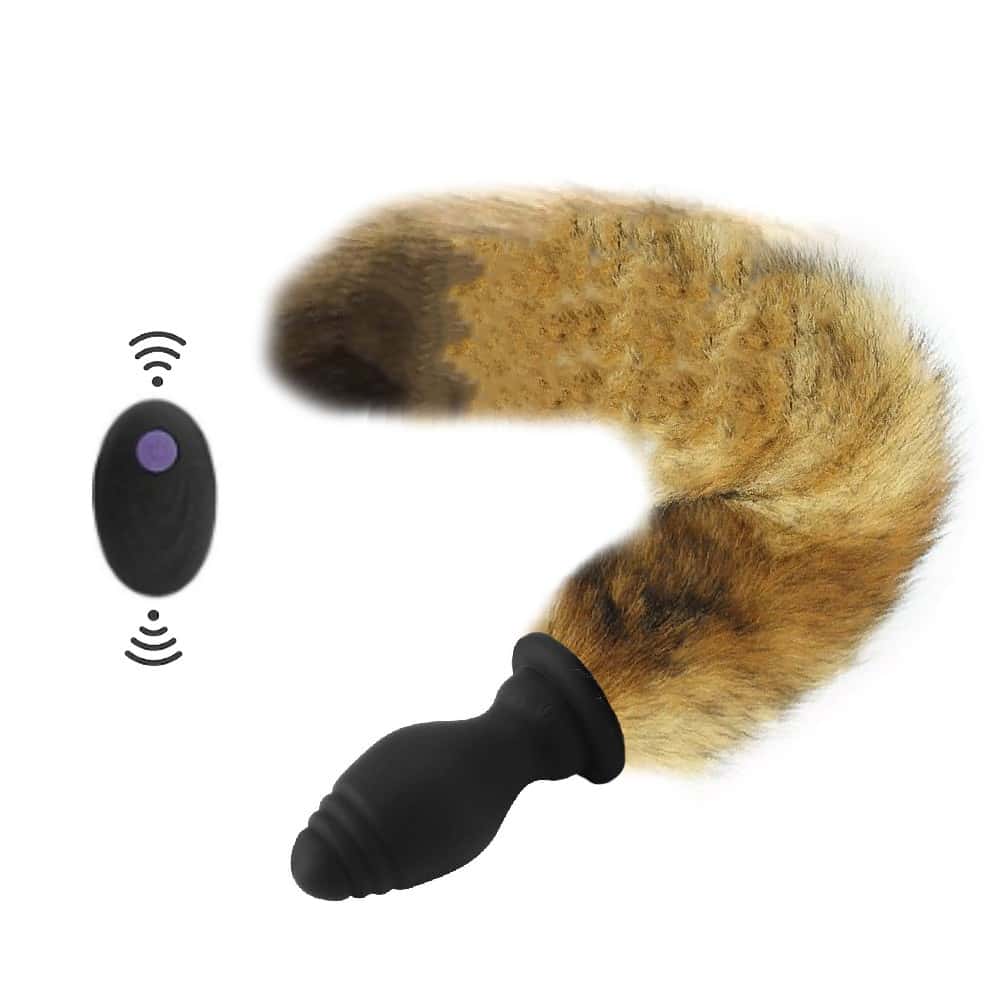 The Anal Fantasy Tail Uzaktan Kumandalı Kuyruklu Anal Vibratör-Brown