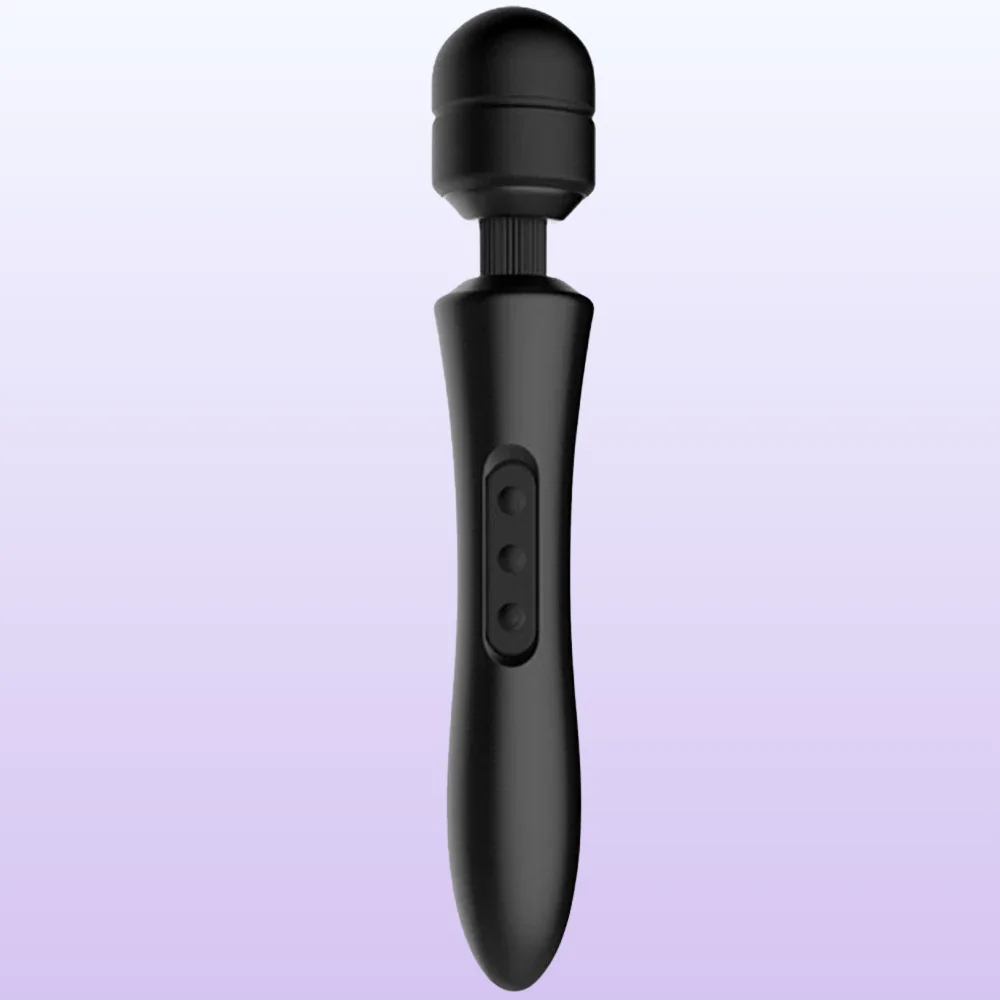 The Massage Wand Stick Double Black Ultra Güçlü Masaj Aleti