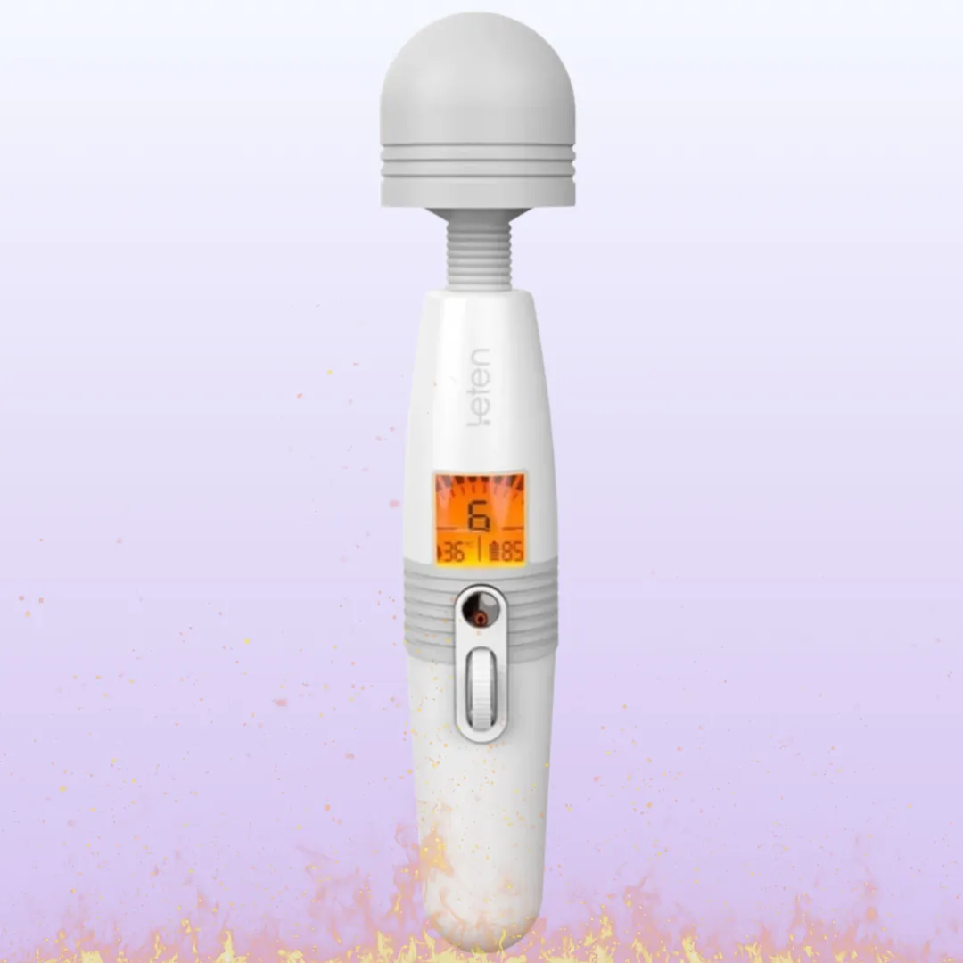 Leten Young Version Masaj Wand Göstergeli ve Isıtmalı Masaj Aleti - Grey
