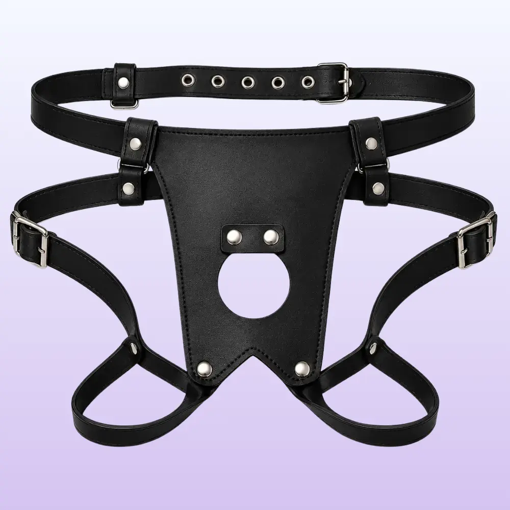 The Leather Belt Premium Deri Görünümlü Ayarlanabilir Strap-On Kemeri