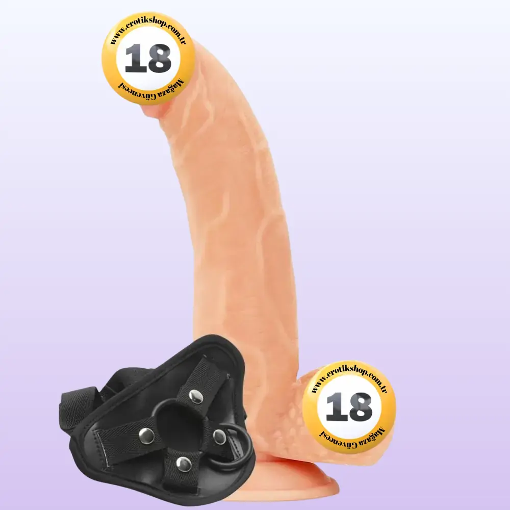 Lovetoy Easy Strapon 21 cm Flexible Kemerli Strapon Penis LV715008