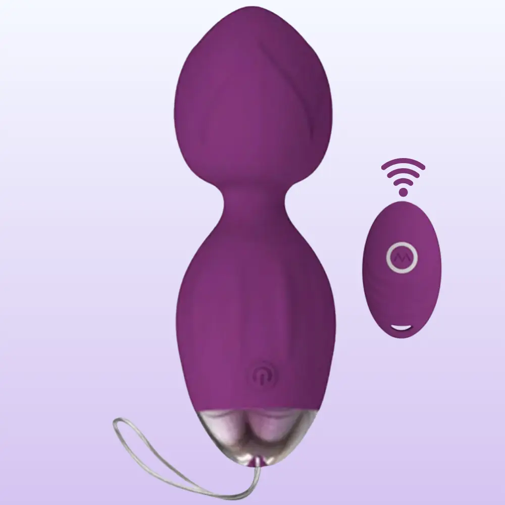 The Vagina Exuis Balls Uzaktan Kumandalı Kegel Egzersiz Vibratörü-Purple