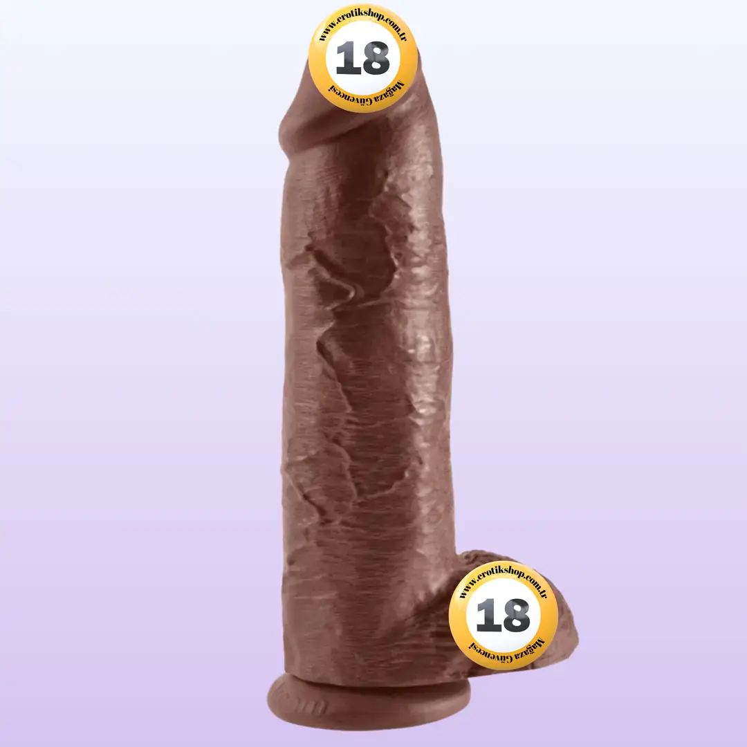 Pipedream King Cock 12 Inch Cock With Balls Amerikan Realistik Penis - Brown