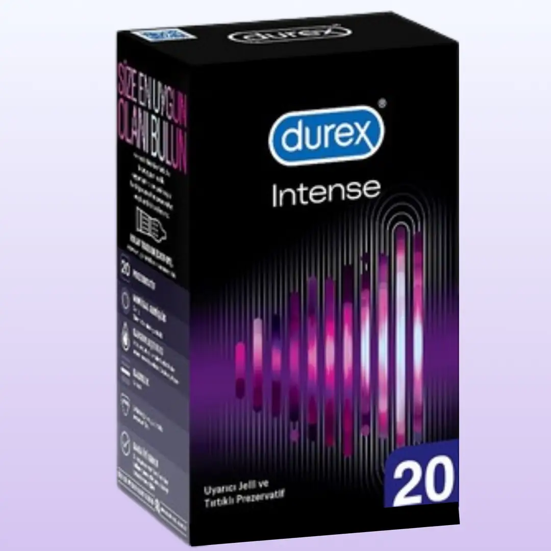 Durex Intense Prezervatif 20'li Ekonomik Paket Maksimum Haz ve Yoğun Etki