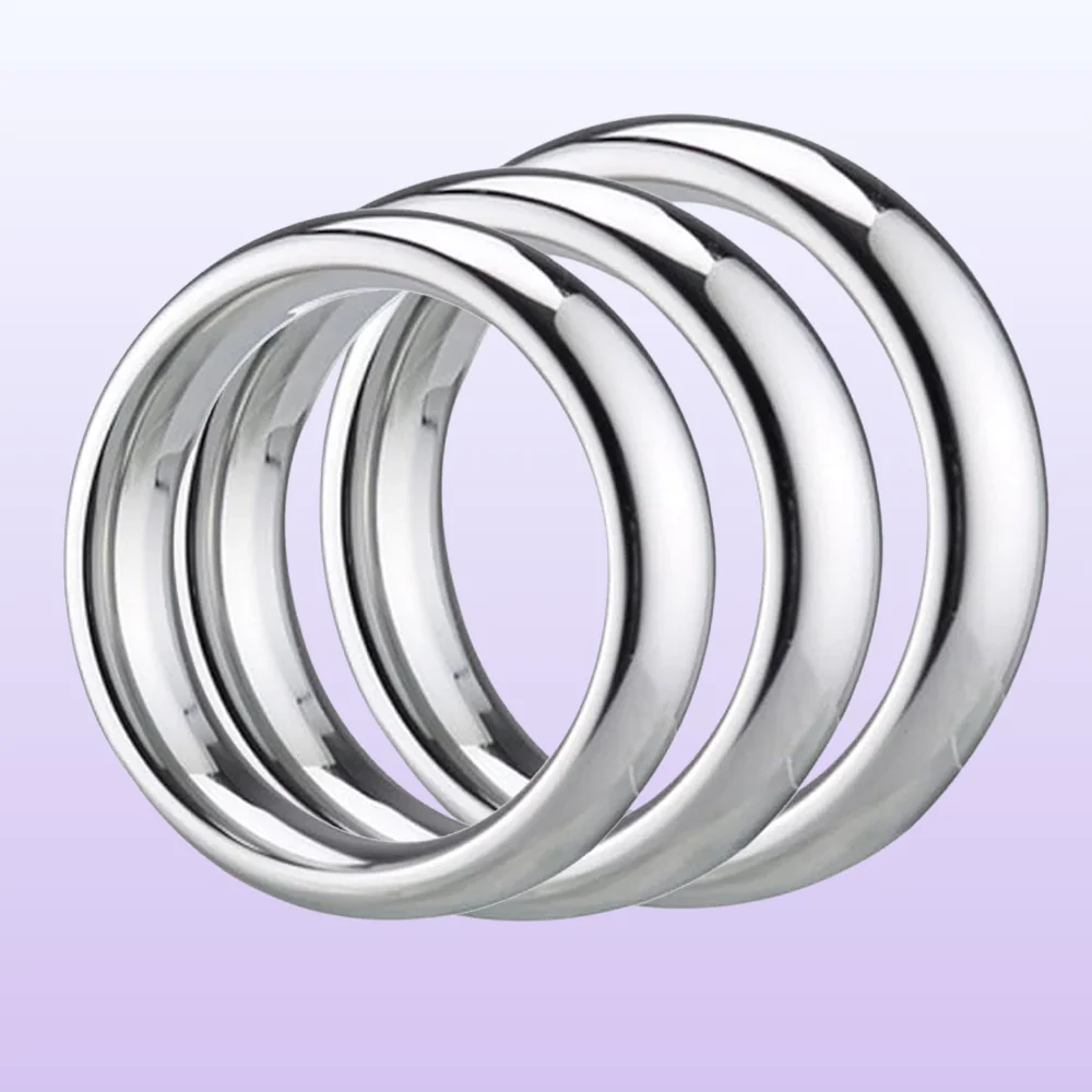 Calexotics Silver Ring 3 Piece Set Metal Penis Halkası Seti