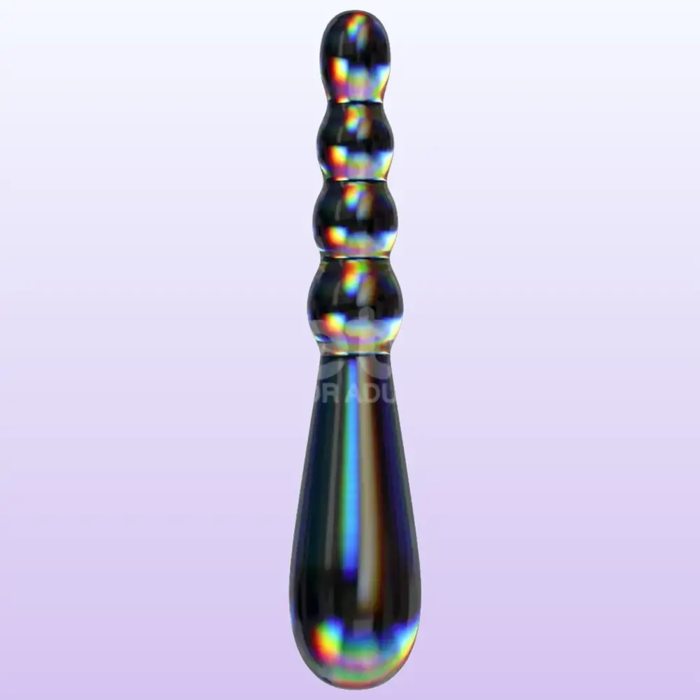Lovetoy Twilight Gleam Glass Dildo Rising Ripples Cam Dildo