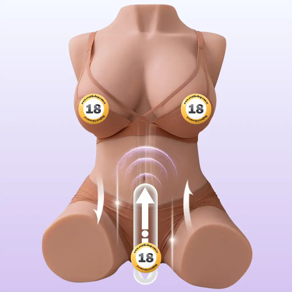Shequ Dania Doll İtme Fonkiyon İskelet Yarım Vücut Masturbator SQ-MAT20017
